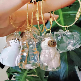 Mèo Dễ Thương Bảo Quản Tóc Móc Khóa Phụ Kiện Thú Cưng Tóc Quà Lưu Niệm Quà Tặng