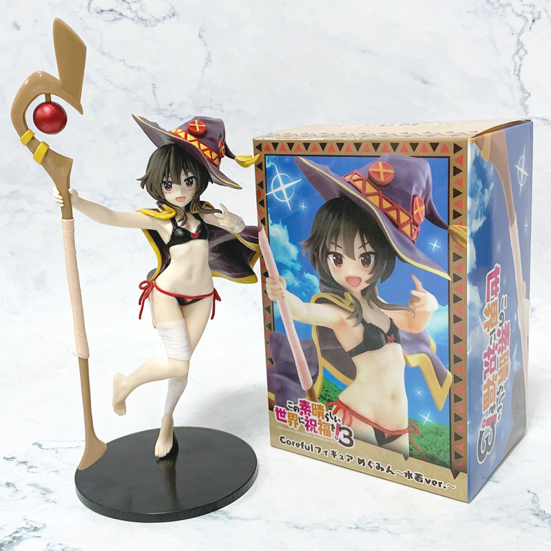 PS1 KONOSUBA -Thượng Đế Phước Lành Trên Nhân Vật Hành Động Megumin Đại Pháp Sư Áo Tắm Cô Gái Mô Hình Búp Bê Đồ Chơi SP1