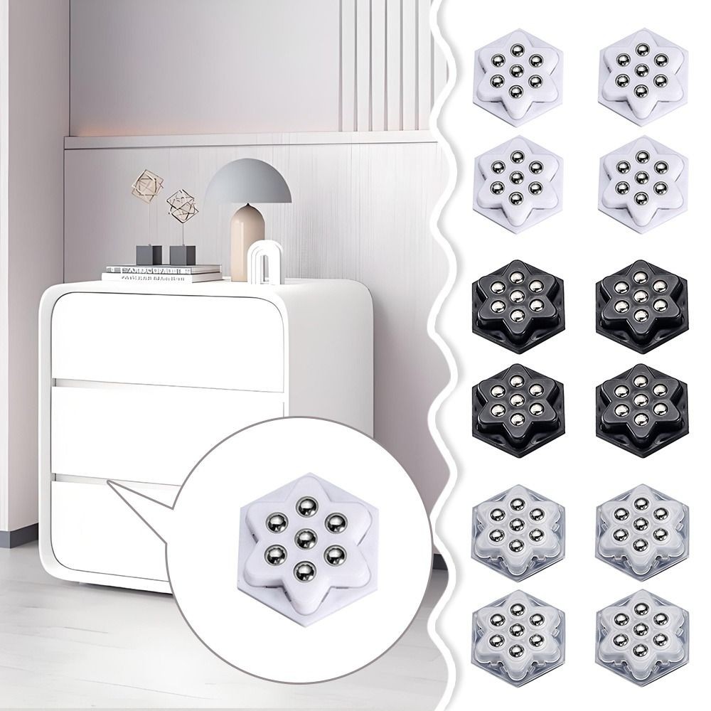 [Vận chuyển nhanh] Ròng rọc tự dính 4 chiếc SIMPLEAID, Bánh xe đa năng tắt tiếng 7 hạt, Phụ kiện di chuyển nội thất tự dính