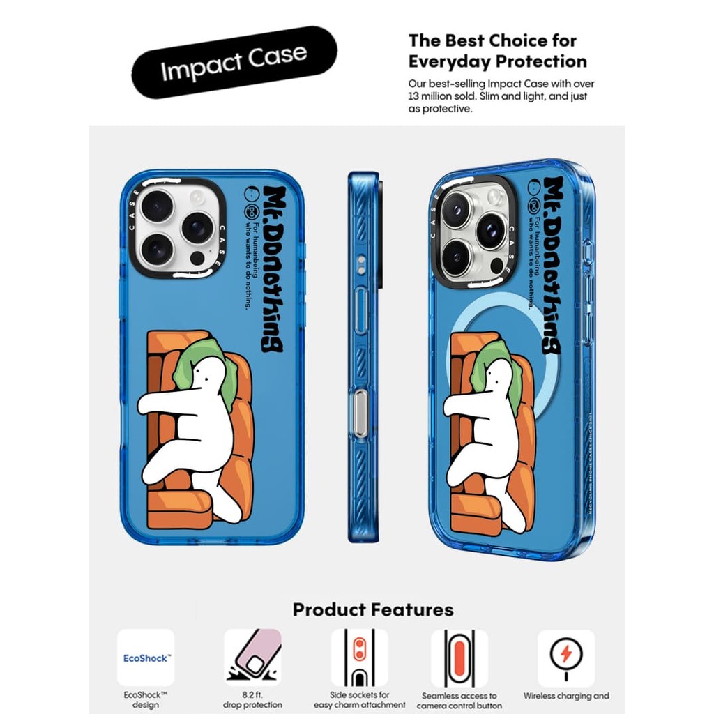 CASECASE X Sofa Ốp Lưng Bầu Trời Màu Xanh Trong Suốt Cứng Hút Từ Tính Tác Động Dành Cho Apple IPhone 12 13 14 15 16 Pro Max Plus Có Hộp