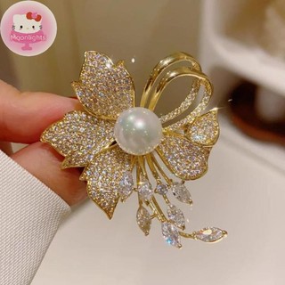 Moonlights Thời Trang Kim Cương Giả Hoa Ngọc Trai Thổ Cẩm Dành Cho Nữ Quần Áo Áo Áo Trang Sức Phụ Kiện Quà Tặng EN