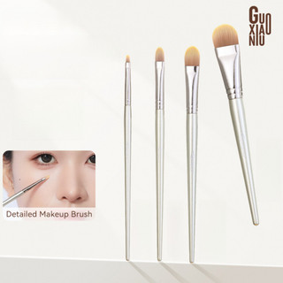 GUOXIAONIU  Bàn chải che khuyết điểm Bàn chải chi tiết đầu phẳng Bàn chải trang điểm hình tròn tối Che khuyết điểm