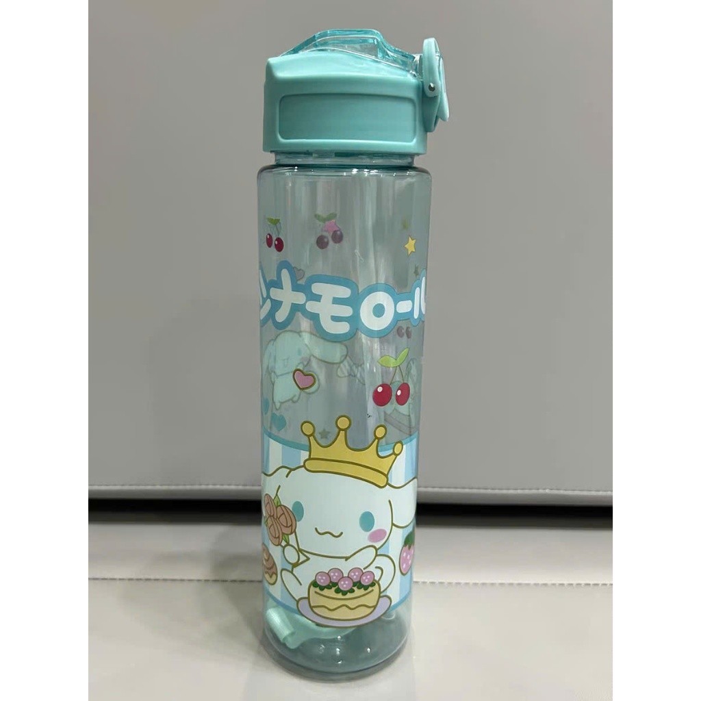 Bình Nước Kuromi  800ml - Ống Hút BPA-Free - Trong Suốt Kawaii - Phù Hợp Cho Bé, Đi Học, Du Lịch