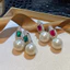 Bông tai thời trang Zircon sang trọng ánh sáng ngọc trai thanh lịch