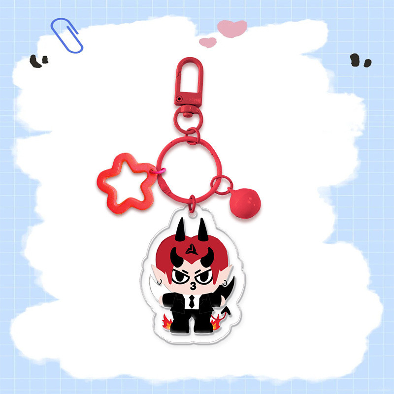 HK1 TOMAFOX Móc Khóa Acrylic Mặt Dây Chuyền Pentagram Chuông Hoạt Hình Túi Phụ Kiện GMMTV Ngoại Vi KH1