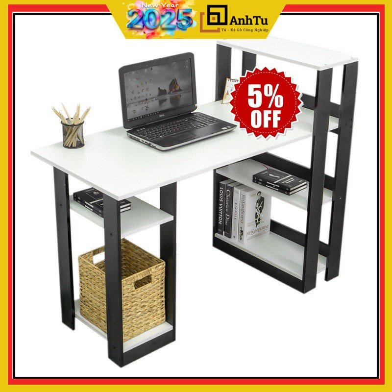 Bàn học làm việc MDF kèm kệ sách