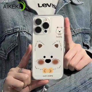 Ốp Điện Thoại Con Chó Con Dễ Thương Đơn Giản Cho Redmi Note 13 12 Pro Plus 4G 5G 12 Turbo Pro 12T 11 11T 11E 10 8 7 Pro 12R Note 9s 9 Pro Max Vỏ Mềm Trong Suốt Chống Rơi