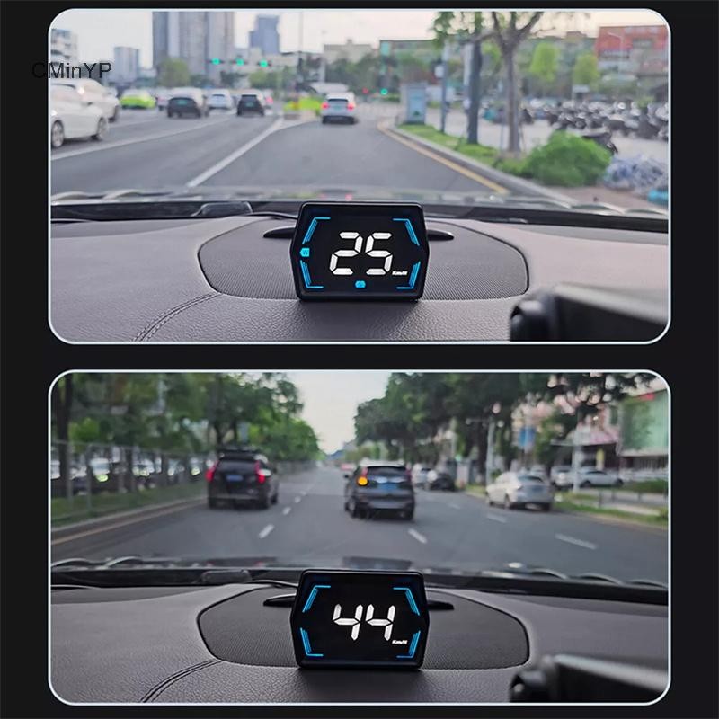 Cminyp Báo động quá tốc độ Phụ kiện ô tô G20 cho ô tô Xe tải Xe buýt GPS kỹ thuật số La bàn Đồng hồ tốc độ Phông chữ lớn Đầu lên Màn hình ô tô HUD Glory