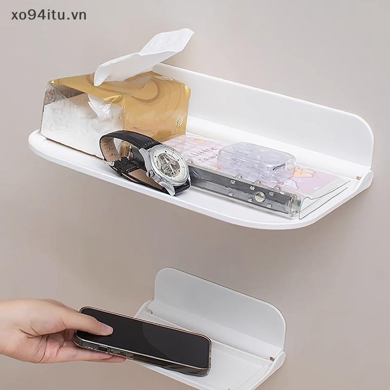 Xoitu Treo Tường Gấp Kệ Tiết Kiệm Không Gian Lưu Trữ Giá Đỡ Điện Thoại Không Đục Lỗ Wifi Router Khay Bảo Quản Nhà Tổ Chức VN