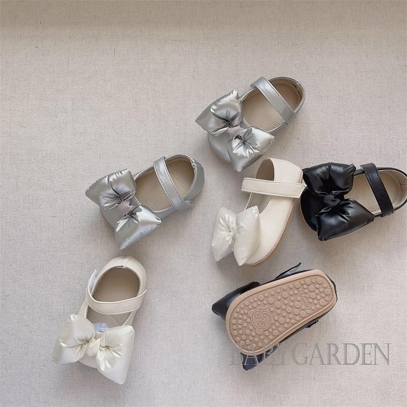 / / -Baby Girls Mary Jane Flats Puffy Bowknot Giày nôi sơ sinh chống trượt