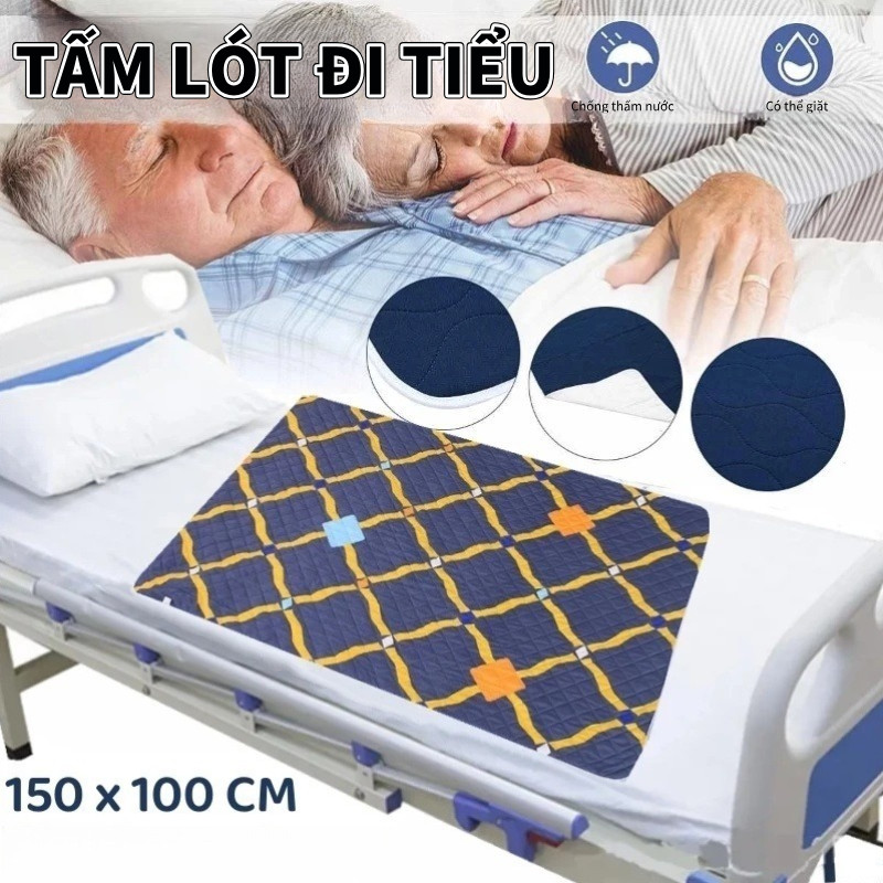 Tấm Lót Chống Thấm 4 Lớp Cho Em Bé Và Người Già Size To 100x150cm Tấm Lót Chống Thấm 2 Mặt Điều Dưỡng Pad Kinh Nguyệt