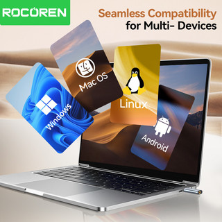 Rocoren USB Thẻ Âm Thanh Bên Ngoài USB Sang Jack 3.5 Mm Bộ Chuyển Đổi Âm Thanh USB Sang Tai Nghe Tai Nghe Micro Stereo Free Drive Cho MacOS Linux Android Laptop PS5 / PS4