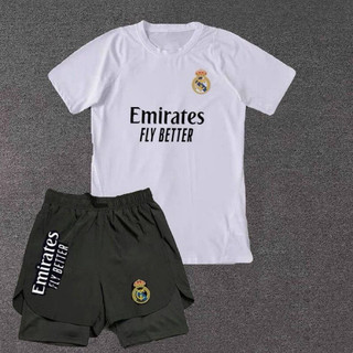2425 Champions League New Real Madrid Same Summer Football Training Sports Suit Running Quick-Drying T-shirt Shorts KtMq
