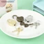 BASA Bộ 1 ổ khóa mini hình trái tim kèm chìa khóa cho vali, hộp trang sức, nhật ký, hành lý du lịch, cưới