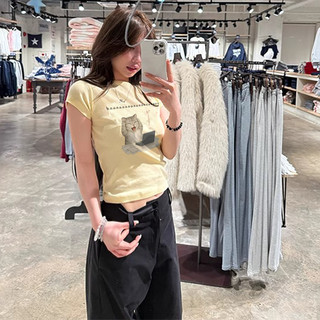 áo baby tee ôm body kiểu vàng dễ thương  style hàn quốc croptop âu mỹ  mùa hè Eleclassm áo thun local brand