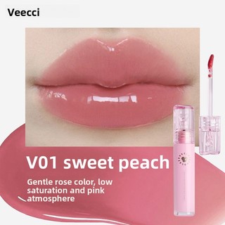 Son bóng gương sóng nước VEECCI cung cấp dưỡng ẩm lâu trôi và không dễ bị đổi màu Nó là bóng môi thủy tinh có bóng môi màu đỏ