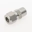 NOTE1 1 Cái Đầu Nối Ống, 1 / 8 "1 / 4" 3 / 8 "1 / 2" Nam Ren Đến 3-16mm OD 304 SS Lắp Nhanh, Thép Không Gỉ Đôi Ferrule Metric ZG Ống Lắp Cho Dầu Khí