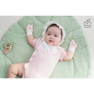 La pomme SS2025 BST sơ sinh La Pomme phối cổ ngọt ngào - Hồng cho bé T6.0