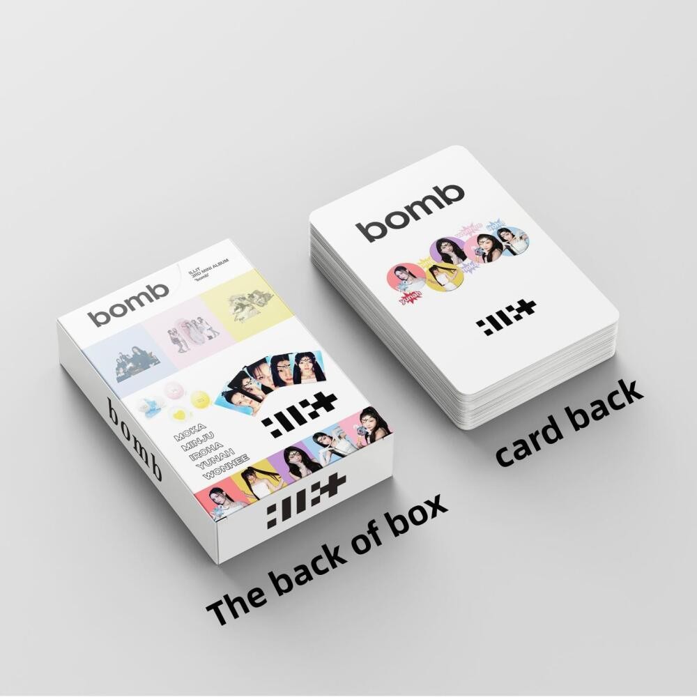 LINXX 55 Chiếc ILIT Bomb Album Bộ Sưu Tập Quạt Lomo Cards HD Hình Ảnh 3 Inch Mini Kpop Merch Trading Photocards