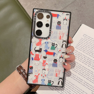 Từ Tính Toàn Màn Hình Mèo Acrylic Cứng Phone Case For Dành Cho Samsung Galaxy S26 24 23 22UItra S25 24 Plus Vỏ Bảo Vệ Chống Sốc
