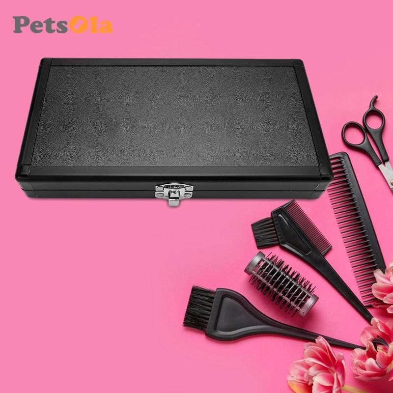 Hộp lưu trữ kéo cắt tóc Hộp lưu trữ kéo Salon màu đen thời trang