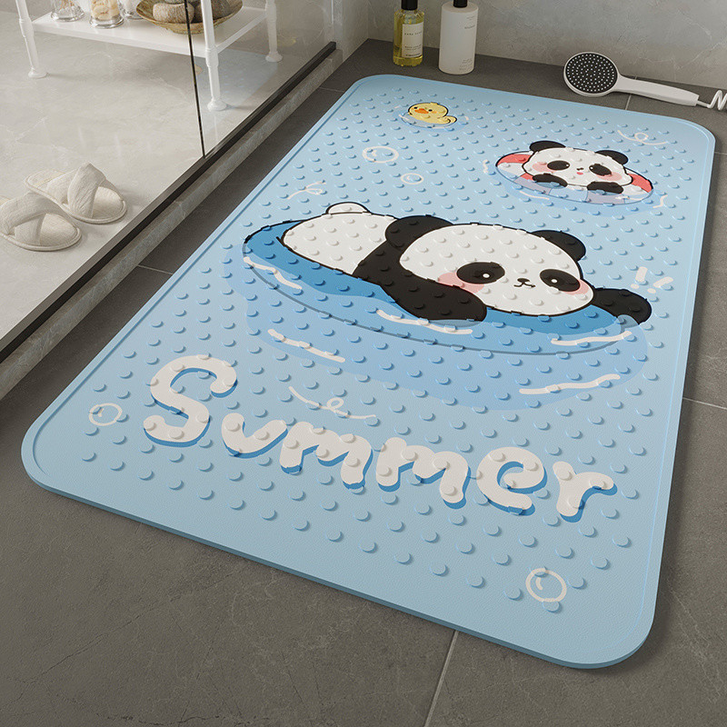 Little Panda Phòng tắm Thảm chống trượt Trẻ em Phòng tắm cho bé Thảm lót chân chống sốc Thảm lót sàn nhà vệ sinh chống nước