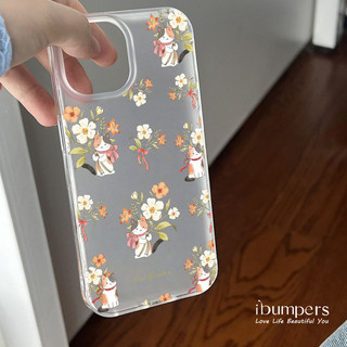 ibumpers Ốp Điện Thoại iPhone Hợp Thời Trang Họa Tiết Hoa Ngọt Ngào Ốp Lưng Trong Suốt Nhám Mờ Chống Bẩn Chống Sốc Cho IPhone 16 15 14 12 13 11 Pro Max IP 7 8 Plus X XS XR