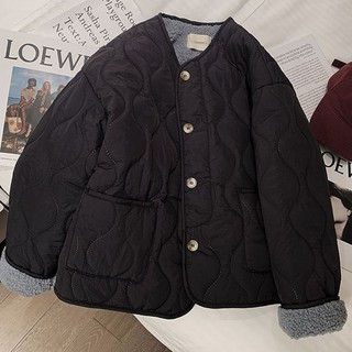 M-6XL Size Lớn Áo Khoác Đệm Nữ Cừu Len Áo Khoác Mùa Đông Phiên Bản Hàn Quốc Màu Hồng Đen Dày Cổ Tròn Áo Khoác Đệm Nữ Áo Khoác Đệm Chuyến Đi Phù Hợp Với Áo Khoác Đệm Nhẹ Áo Khoác Kích Thước Lớn Pie Dịch Vụ Khách Hàng