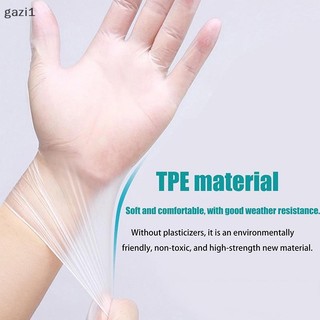 [Gazi1] 100 Chiếc Găng Tay Cao Su Miễn Phí TPE Găng Tay Dùng Một Lần Trong Suốt Axit Chống Trơn Trượt An Toàn Làm Việc Cấp Thực Phẩm Găng Tay Vệ Sinh Gia Đình Boutique