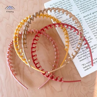ELBBKG Nữ Đơn Giản Nhiều Màu Sắc Mờ Răng Đầu Gãy Tóc Hoàn Thiện Ngoài Trời Tóc Vòng Mũ Thời Trang Mới Phụ Kiện Tóc
