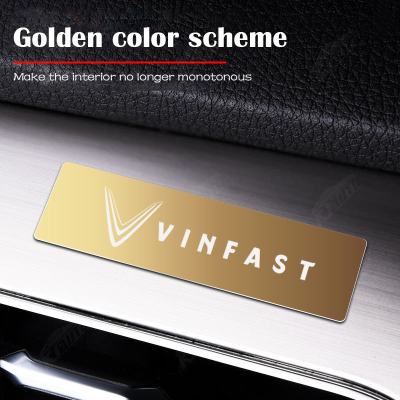 Vinfast Gương Kim Loại Logo Xe Hơi Miếng Dán 3D Huy Hiệu Thép Không Gỉ Cá Tính Sửa Đổi Nội Thất Phụ Kiện Cho Vinfast VF 8 VF 9 VF E34 Lux A Fadil President SA VF E34