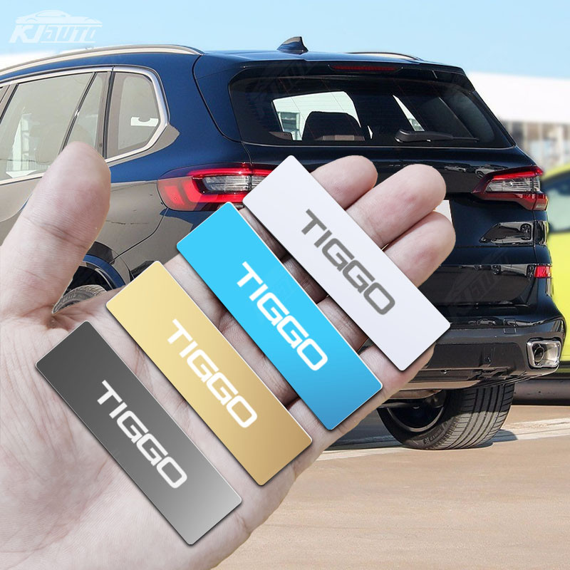 Tiggo Gương Kim Loại Logo Ô Tô Miếng Dán 3D Huy Hiệu Thép Không Gỉ Cá Tính Sửa Đổi Nội Thất Phụ Kiện Cho Tiggo Chery Tiggo 8 Pro Tiggo 7 Pro Tiggo 5x Tiggo 2