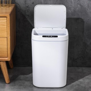Thùng rác cảm biến hồng ngoại 18L, tự động mở nắp, dùng cho ô tô, nhà bếp, phòng tắm, văn phòng, phòng ngủ