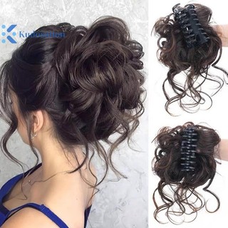 Kudosation Tổng Hợp Tóc Bun Chignon Lộn Xộn Xoăn Kẹp Tóc Co Giãn Scrunchy Giả Tóc Miếng Cho Nữ Kẹp Tóc