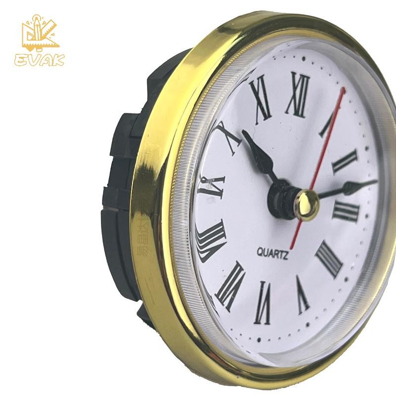 Alittlesetrtu Đồng Hồ Cổ Điển Thủ Công Thạch Anh Chuyển Động Dia.65mm Đồng Hồ Tròn Chèn Số La Mã Đồng Hồ Nhỏ Số Ả Rập Trang Trí Tường VN