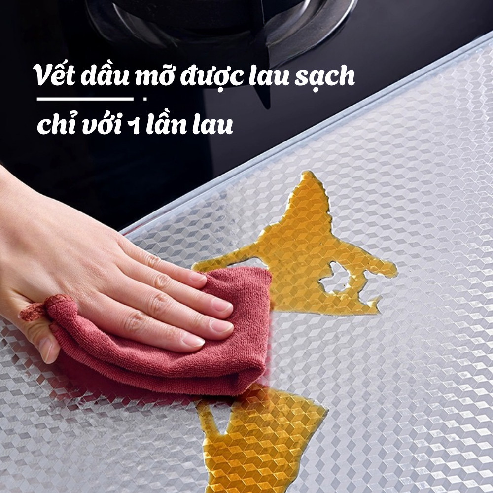 Giấy Bạc Dán Nhà Bếp Chống Dầu Mỡ, Decal Dán Tường Tráng Nhôm Chịu Nhiệt, Dễ Lau Chùi DINOHOME