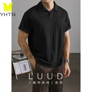 YHTN áo polo nam big size cao cấp áo thun bolo form rộng có cổ bigsize tay lỡ plo ngắn áo polo nam đen
