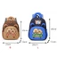 Túi đi học Capybara AWNGD, Ba lô Capybara dung tích lớn bằng Nylon, Ba lô mẫu giáo nhiều túi hoạt hình nhẹ