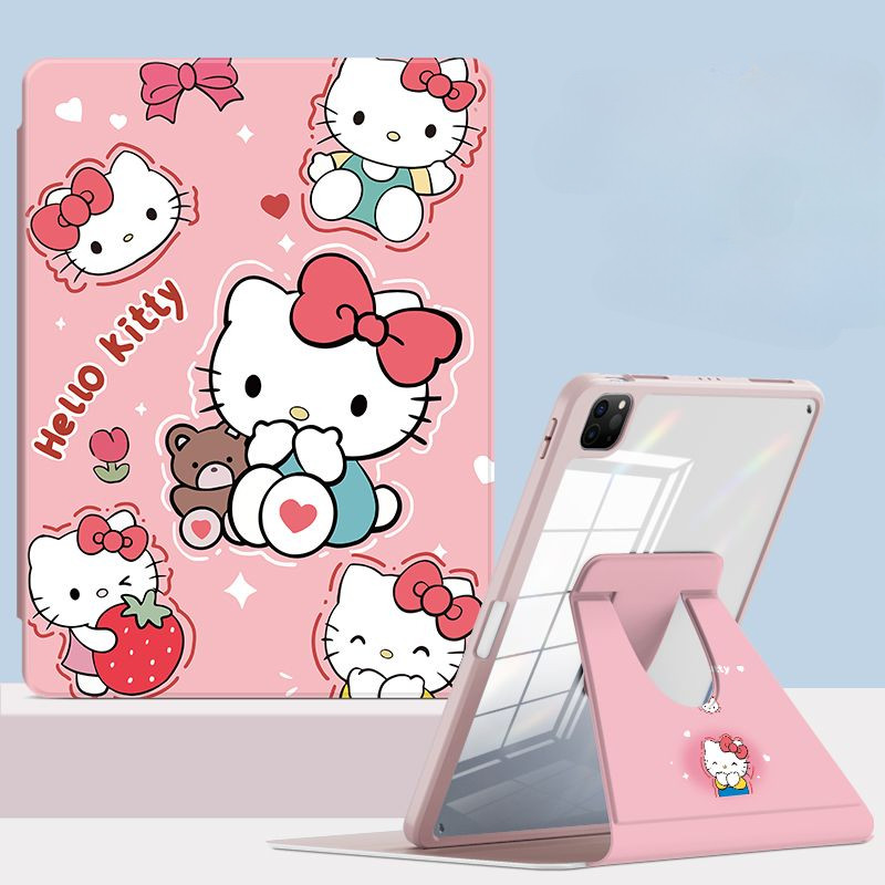 Ốp lưng máy tính bảng cho Samsung Galaxy Tab S6 lite 2024 A9 + S10 FE + Tab A7 lite 8.7inch S10ULTRA S7 + / S8 + / S7FE S9 FE + Vỏ máy tính bảng xoay 360 độ có giá đỡ bút chì