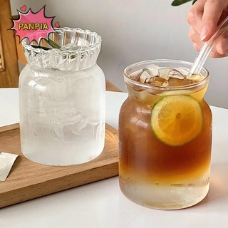 [PNPIA] Cốc Cà Phê Uốn Cốc Latte Thủy Tinh Gia Đình Drinkware Nước ép Sữa Cốc Đơn Giản Trong Suốt Chai Nước Thủy Tinh Cốc Cà Phê VN