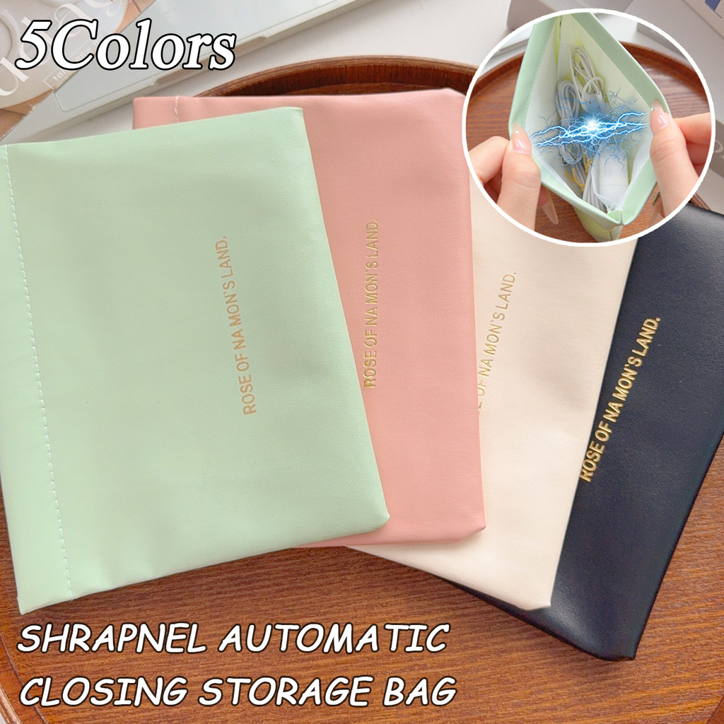 Tự động đóng Túi đa năng mềm - Dụng cụ sắp xếp lưu trữ cáp dữ liệu di động - Túi xách nhỏ 5 màu thời trang