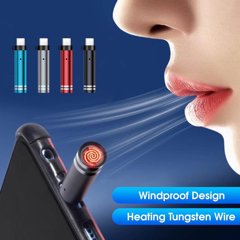 Ảnh Fonken Mini OTG Type-C Điện Thoại Chống Gió Charing Làm Nóng Adapter Cho Gia Đình Ngoài Trời 1