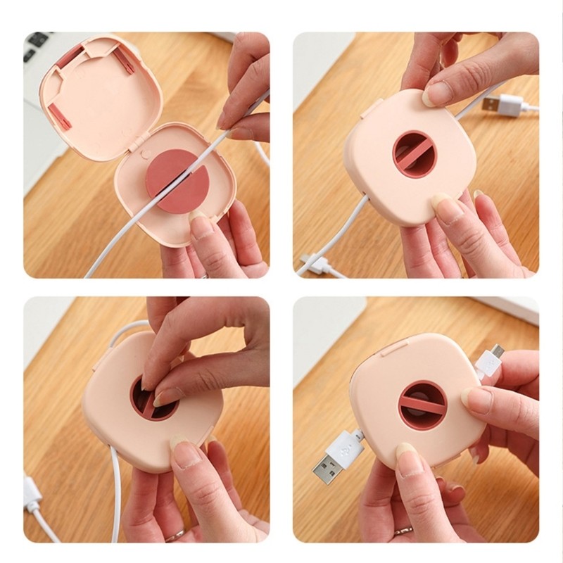 PCF * Cuộn dây cáp Bộ sắp xếp dây sạc co giãn rỗng Quản lý cáp có thể thu vào