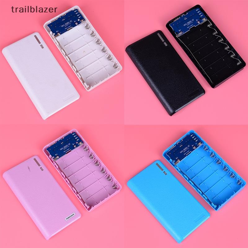Trailblazer 20000mAh dual usb power bank case kit 6X 18650 Sạc diy box Cho Điện Thoại Mới