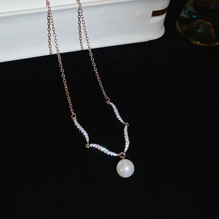 Vòng cổ ngọc trai zircon thời trang xương đòn dây chuyền nữ ánh cao cấp phụ kiện trang sức