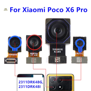 Mặt Sau Lớn Phía Sau Camera Chính Module Cho Xiaomi Poco X6 Pro 2311DRK48G, 2311DRK48I Camera Trước Nhỏ Cáp Mềm Siêu Rộng