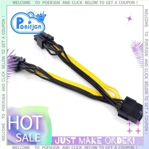 Cpu EPS 8Pin sang 2 cổng PCIe 8Pin Dual PCI-E 6 + 2Pin Y Splitter Miner GPU Card đồ họa Dây cáp cấp nguồn 18AWG 20CM