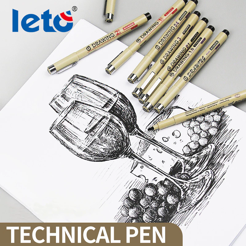 Nghệ Thuật Manga Phác Thảo Bút Micron Đánh Dấu Móc Dây Kim Phác Thảo Bàn Chải Mềm Đồ Dùng Nghệ Thuật