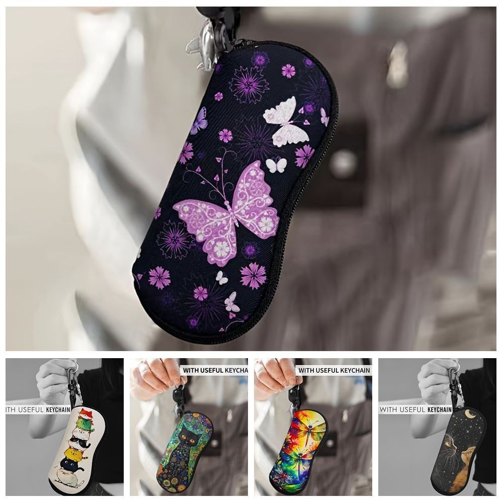 Túi đựng kính râm MERIGGIARE, Nylon có móc khóa Túi đựng kính râm, Kính râm treo bền di động sáng tạo Phụ kiện kính mắt