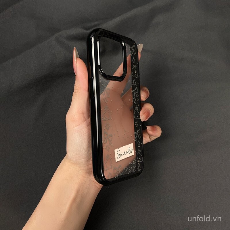 Nơ Thỏ Dễ Thương QYJS Ốp Lưng Điện Thoại Thích Hợp Cho IPhone 13 14 15 16 ProMax 11 12 PRO 14 15 16 PLUS X XS XR XSMAX 7 8 plus Soft Case ECTU